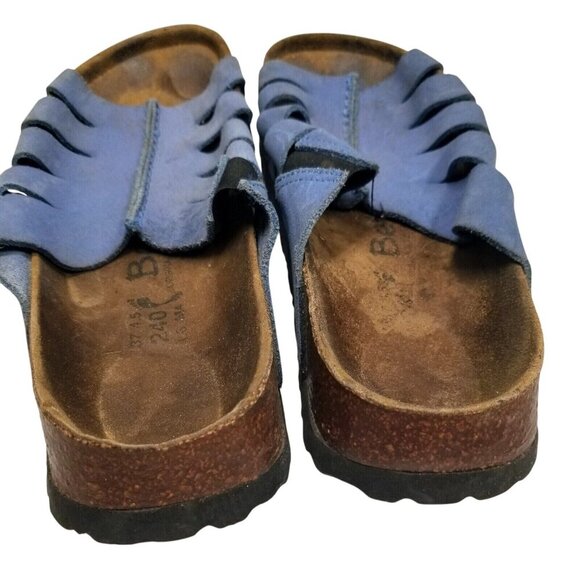 Betula Blue Slip On Slide Leather Sandals 37 Womens Size 6 - Picture 7 of 9